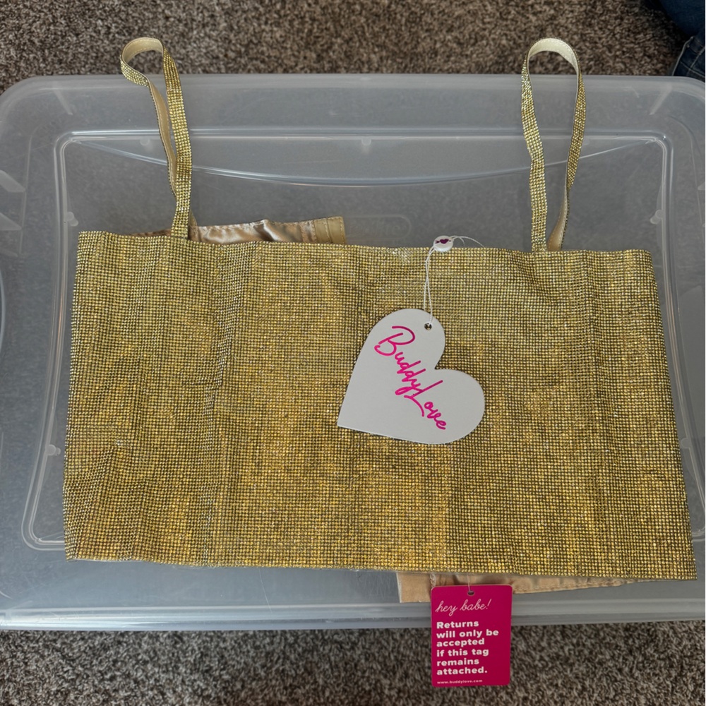Buddy Love Gold Crop Top